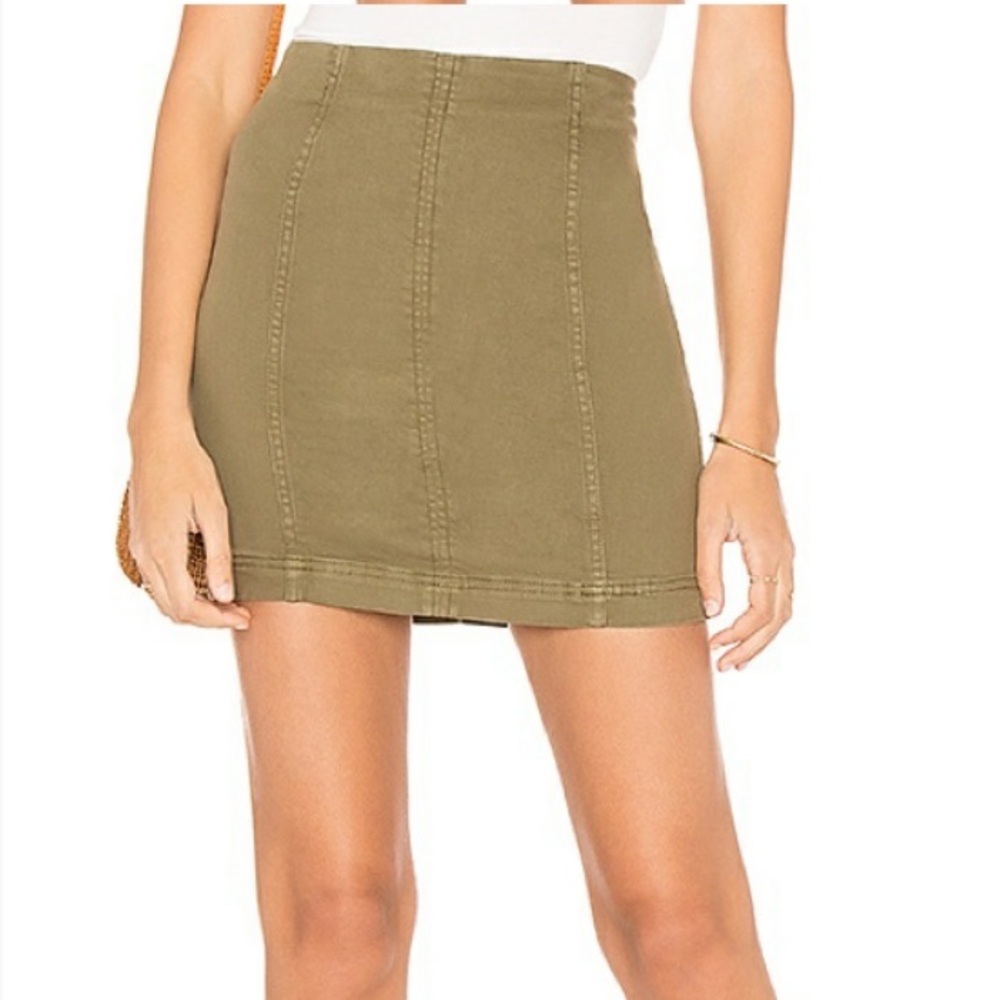 FREE PEOPLE Modern Femme Denim Mini Skirt